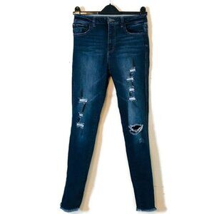 Forever 21 Distressed Hugh Rise Skinny Jeans Women’s Size 27 4 Destroyed ripped